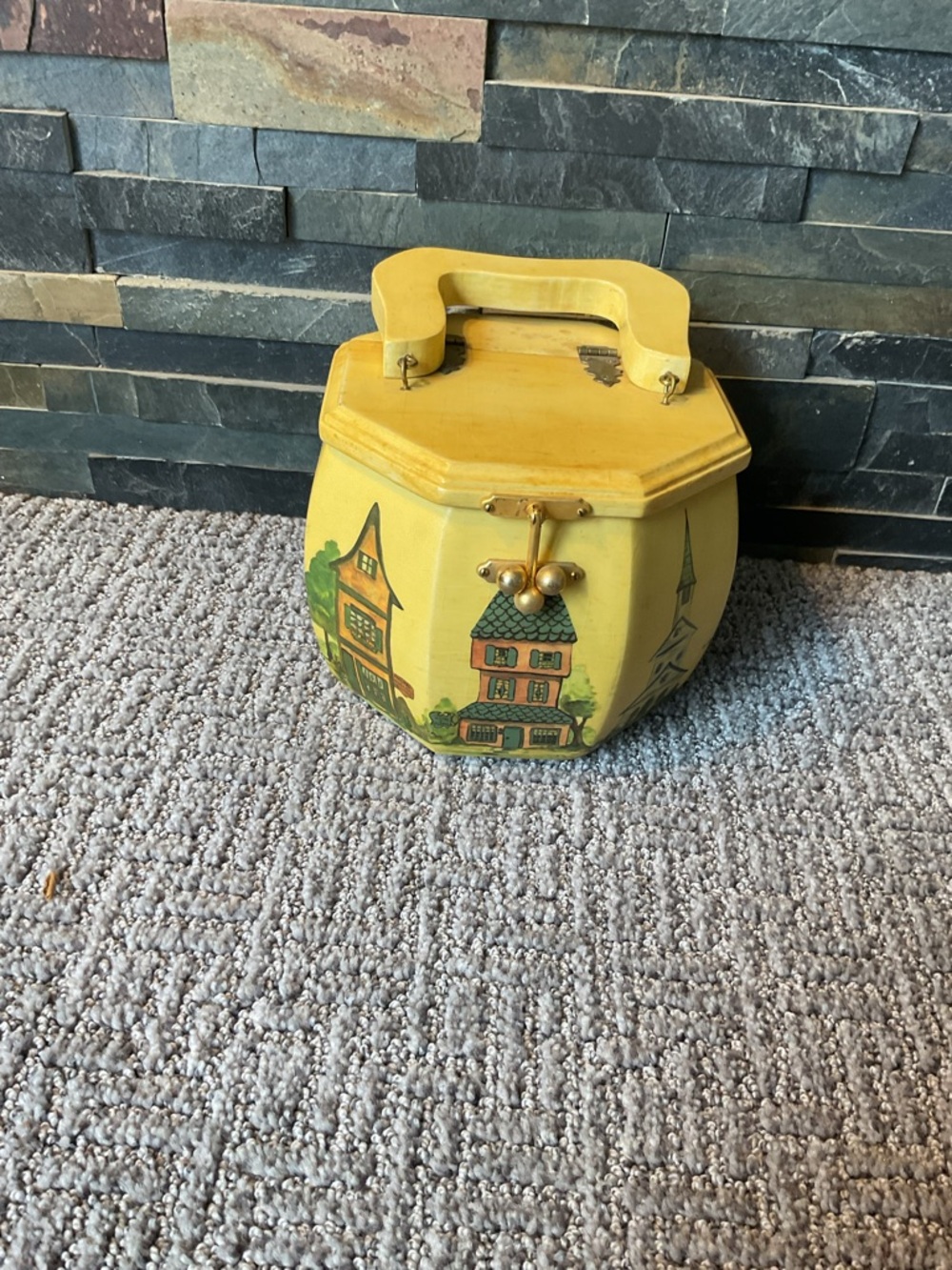 Vintage Style box purse with Handle
